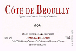 J. CLAUDE LAPALU COTES DE BROUILLY 2013